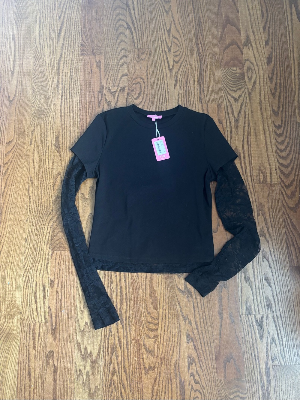 Edikted Black Long-Sleeve Lace Women's Top